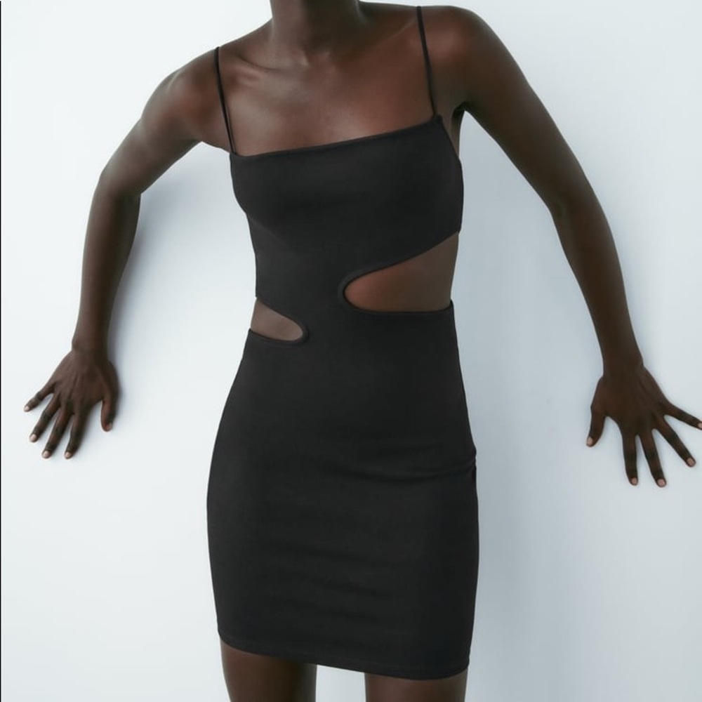 Zara Black Cut Out Dress